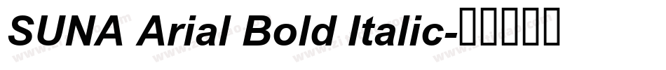 SUNA Arial Bold Italic字体转换